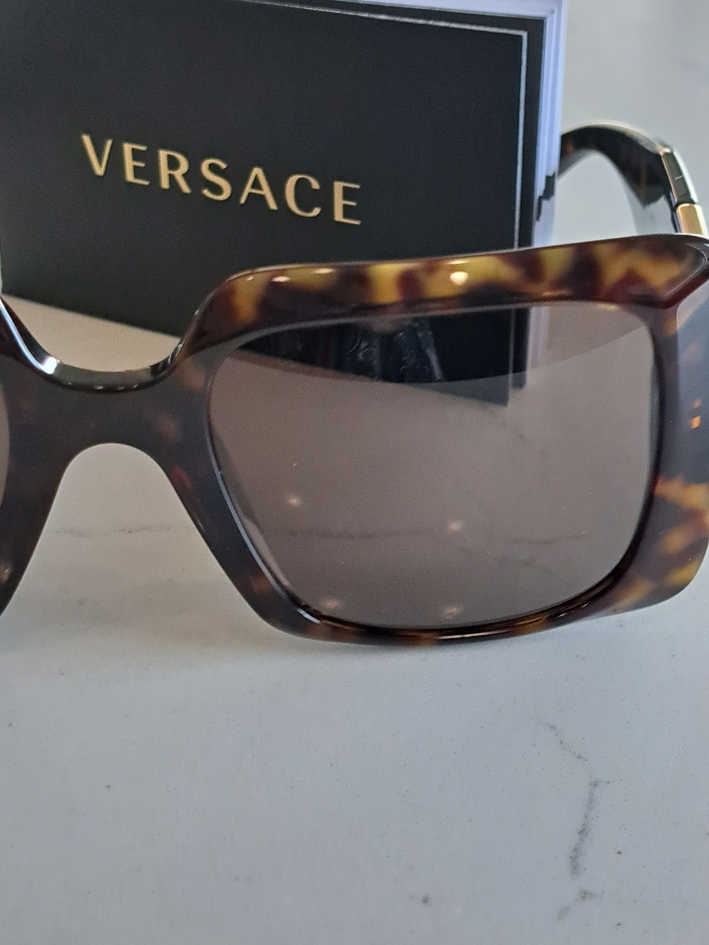 Versace Auth.Tortoiseshell  Sunglasses, New